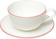 Миниатюра изображения товара Чашка с блюдцем Stenova Home Symbol 61402133 (белый/кант красный)