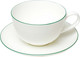 Миниатюра изображения товара Чашка с блюдцем Stenova Home Symbol 61402134 (белый/кант зеленый)