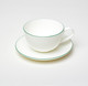 Миниатюра изображения товара Чашка с блюдцем Stenova Home Symbol 61402134 (белый/кант зеленый)