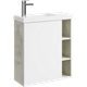 Миниатюра изображения товара Тумба с умывальником Aqwella Alba ALB0106LLS + ALB0706WM + Compact Slim 60 CMPSL.06.04.D