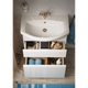 Миниатюра изображения товара Тумба с умывальником Aqwella Rodos ROD01072N + Элеганс 75