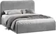 Миниатюра изображения товара Двуспальная кровать ТриЯ Тиффани Тип 1 c ПМ и заглушиной 160x200 (Wellmart Silver)