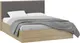 Миниатюра изображения товара Двуспальная кровать ТриЯ Сэнди тип 2 без ПМ 160х200 (вяз благородный/велюр графит)