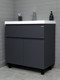 Миниатюра изображения товара Тумба под умывальник Домино Unit 80 Graffo В1 (графит матовый)