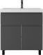Миниатюра изображения товара Тумба под умывальник Домино Unit 80 Graffo В1 (графит матовый)