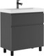 Миниатюра изображения товара Тумба под умывальник Домино Unit 80 Graffo В1 (графит матовый)