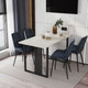 Миниатюра изображения товара Обеденный стол Mio Tesoro Laim 100x60 (шелковый камень/черный)