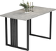 Миниатюра изображения товара Обеденный стол Mio Tesoro Laim 100x60 (бетонный камень/черный)