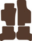 Миниатюра изображения товара Комплект ковриков для авто Alicosta 1388_1-кор для Volkswagen Golf Plus хэтчбек 5дв/Mk5 2004-2014 (EVA соты, коричневый)