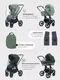 Миниатюра изображения товара Детская универсальная коляска MOWbaby Zoom Pu 3в1 / RA087 (Olive)