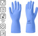 Миниатюра изображения товара Перчатки хозяйственные HQ Profiline Латексные многоразовые / 74735 (L, синий)