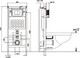 Миниатюра изображения товара Унитаз подвесной с инсталляцией Abber Rechteck AC1219TC-AC0105-AC0120MB (с кнопкой смыва)