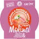Миниатюра изображения товара Влажный корм для кошек Molina Цыпленок и лосось в желе (75г)