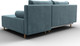 Миниатюра изображения товара Диван угловой Лига Диванов Лига-102 универсальный / 134790 (велюр Seven 113 бирюзовый)