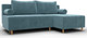 Миниатюра изображения товара Диван угловой Лига Диванов Лига-102 универсальный / 134790 (велюр Seven 113 бирюзовый)