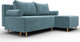 Миниатюра изображения товара Диван угловой Лига Диванов Лига-102 универсальный / 134790 (велюр Seven 113 бирюзовый)