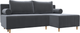 Миниатюра изображения товара Диван угловой Лига Диванов Лига-102 универсальный / 134792 (велюр Seven 17 серый)