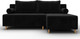 Миниатюра изображения товара Диван угловой Лига Диванов Лига-102 универсальный / 134794 (велюр Seven 35 черный)