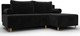 Миниатюра изображения товара Диван угловой Лига Диванов Лига-102 универсальный / 134794 (велюр Seven 35 черный)