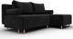 Миниатюра изображения товара Диван угловой Лига Диванов Лига-102 универсальный / 134794 (велюр Seven 35 черный)