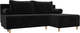 Миниатюра изображения товара Диван угловой Лига Диванов Лига-102 универсальный / 134794 (велюр Seven 35 черный)
