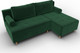 Миниатюра изображения товара Диван угловой Лига Диванов Лига-102 универсальный / 134791 (велюр Seven 626 зеленый)