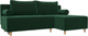 Миниатюра изображения товара Диван угловой Лига Диванов Лига-102 универсальный / 134791 (велюр Seven 626 зеленый)