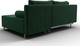Миниатюра изображения товара Диван угловой Лига Диванов Лига-102 универсальный / 134791 (велюр Seven 626 зеленый)