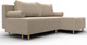 Миниатюра изображения товара Диван угловой Лига Диванов Лига-102 универсальный / 134789 (велюр Seven 729 бежевый)