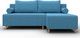 Миниатюра изображения товара Диван угловой Лига Диванов Лига-102 универсальный / 134798 (рогожка амур 10 голубой)