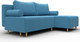 Миниатюра изображения товара Диван угловой Лига Диванов Лига-102 универсальный / 134798 (рогожка амур 10 голубой)