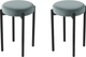 Миниатюра изображения товара Набор табуретов Памир Паоло F71 (2шт, серый/бирюзовый/черная опора)