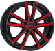 Литой диск MAK Milano 17x7" 5x114.3мм DIA 76мм ET 40мм Black and Red — фото 2