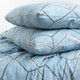 Миниатюра изображения товара Комплект постельного белья Samsara Гео синий Евро Ф220-3/5070 (хлопок, фланель)