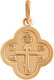 Миниатюра изображения товара Крестик из желтого золота Кристалл C154000226773