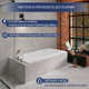 Миниатюра изображения товара Ванна стальная Lauter Tova 150 / 21S15022 + сифон 21Y31001 (с ножками, с шумоизоляцией)