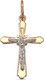 Миниатюра изображения товара Крестик из желтого золота Кристалл CD66000226773