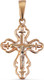 Миниатюра изображения товара Крестик из желтого золота Кристалл CI02300226773