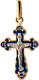Миниатюра изображения товара Крестик из желтого золота Кристалл CI21000226773