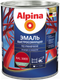 Эмаль Alpina Быстросохнущая по ржавчине шелк.-мат. RAL3000 (0.9кг, красный) — фото 2