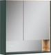 Миниатюра изображения товара Шкаф с зеркалом для ванной EQUIL Gleam 80.2D (зеленый камень/дуб вотан)