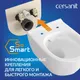 Миниатюра изображения товара Унитаз подвесной с инсталляцией Cersanit Brasko Slim 64824 + Aqua Prime М 50 68179 с кнопкой Corner 64077 (кнопка белый)