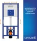 Миниатюра изображения товара Унитаз подвесной с инсталляцией Cersanit Brasko Slim 64824 + Aqua Prime М 50 68179 с кнопкой Corner 64077 (кнопка белый)
