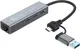 Миниатюра изображения товара Док-станция для ноутбука Digma DHUB-LAN-4PORT (серебристый)
