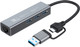 Миниатюра изображения товара Док-станция для ноутбука Digma DHUB-LAN-4PORT (серебристый)