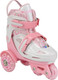 Миниатюра изображения товара Роликовые коньки CosmoRide Honey + набор защиты (р-р 31-34, белый/розовый)