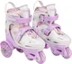 Миниатюра изображения товара Роликовые коньки CosmoRide Honey + набор защиты (р-р 31-34, белый/фиолетовый)