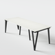 Миниатюра изображения товара Консольный столик Aledar W 90x40/240x76 (черный муар/белый альпийский)