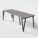 Миниатюра изображения товара Консольный столик Aledar W 90x40/240x76 (черный муар/бетон чикаго светло-серый)