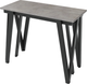 Миниатюра изображения товара Консольный столик Aledar W 90x40/240x76 (черный муар/бетон чикаго светло-серый)